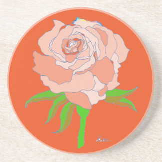 Posavasos De Arenisca Monstruo - Rosa en tonos Naranjas