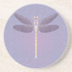 Posavasos De Arenisca Monstruo violeta de libélula