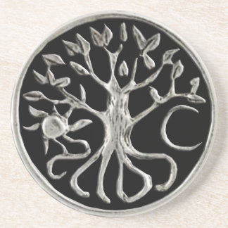 Posavasos De Arenisca Montaña De Árbol De Vida