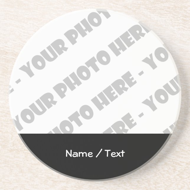 Posavasos De Arenisca Montaña de bebidas fotográficas y de texto - Crea  (Frente)