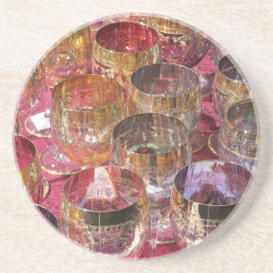 Posavasos De Arenisca Montaña de gafas de colores