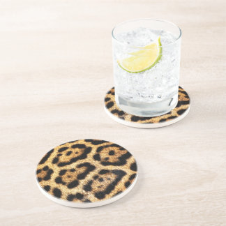 Posavasos De Arenisca Montaña de pieles Faux Leopard