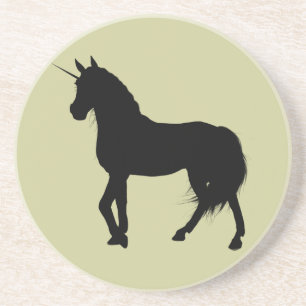 Posavasos De Arenisca Montaña de silueta de unicornio