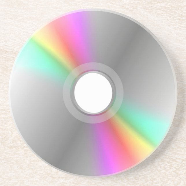 Posavasos De Arenisca Montaña jockey de disco de música CD (Frente)