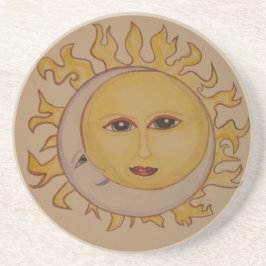 Posavasos De Arenisca Montaña Rusa del Sol y la Luna