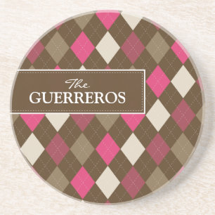 Posavasos De Arenisca Montaña Rusa Pink/Chocolate Guerreros