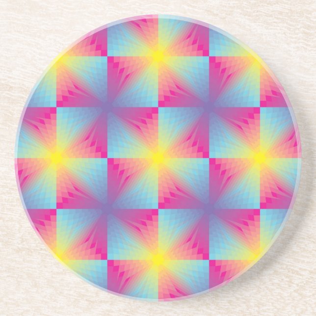 Posavasos De Arenisca Mosaico cuadrado abstracto del vector (Frente)