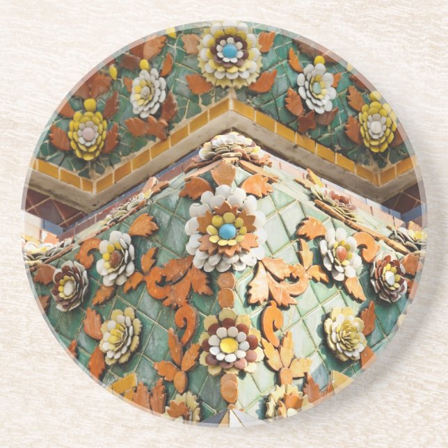 Posavasos De Arenisca mosaicos de templos de Tailandia (Frente)