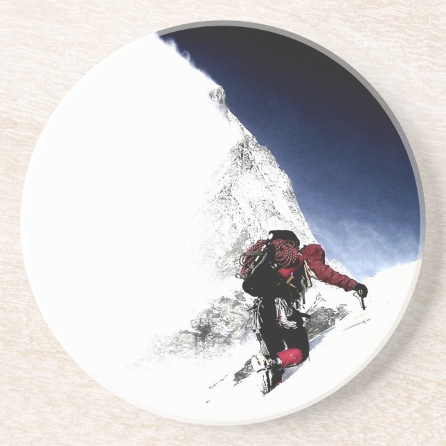 Posavasos De Arenisca Mountain Climber Extreme Sports (Frente)