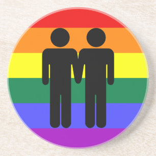 Posavasos De Arenisca Muchacho + Práctico de costa del arco iris del