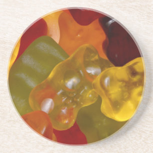 Posavasos De Arenisca Muchos ositos de gominola de colores