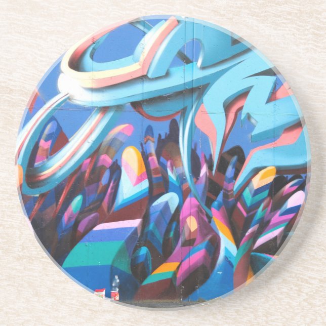 Posavasos De Arenisca Muro de grafitis geniales (Frente)