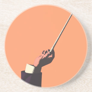 Posavasos De Arenisca Música antigua, mano del director sosteniendo una 