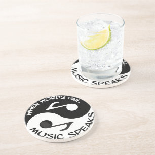 Posavasos De Arenisca Música de Yin yang