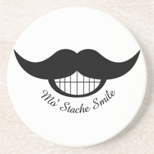 Posavasos De Arenisca Mustache Smile