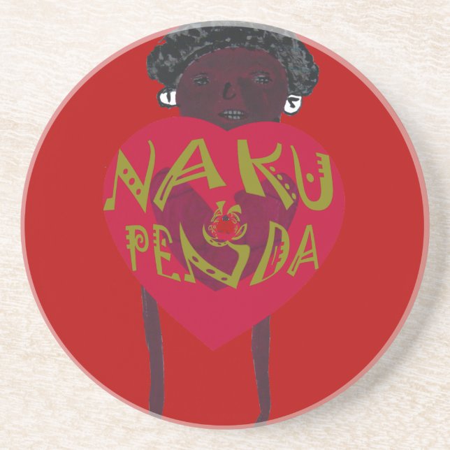 Posavasos De Arenisca Nakupenda Sana Art Print Swahili Design (Frente)