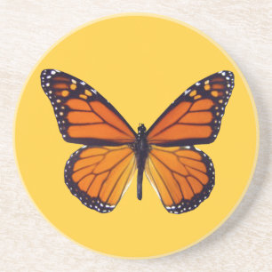 Posavasos De Arenisca Naranja Butterfly Coaster