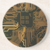 Naranja de la placa de circuito del ordenador Guay