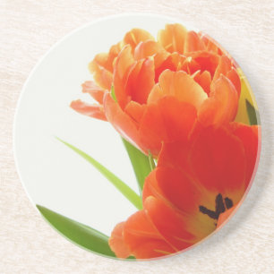Posavasos De Arenisca Naranja Tulips Sandstone Coaster