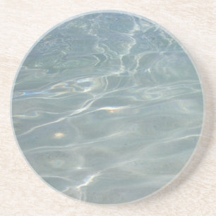 Posavasos De Arenisca Naturaleza azul del Resumen del Agua del Caribe