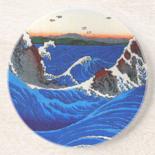 Posavasos De Arenisca Navaro Rapids, Bella Artes japonés de Hiroshige