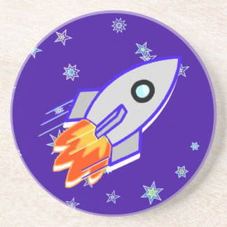 Posavasos De Arenisca Nave de Rocket