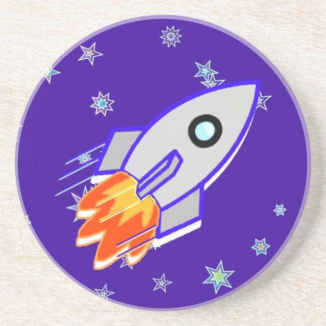 Posavasos De Arenisca Nave de Rocket (Frente)