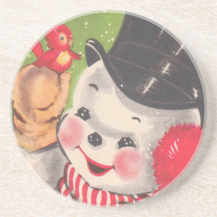 Posavasos De Arenisca Navidad del vintage
