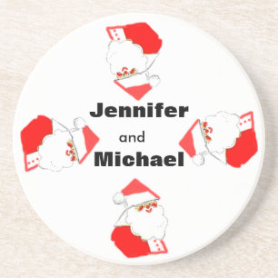Posavasos De Arenisca Navidad personalizado Santa