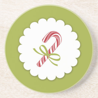 Posavasos De Arenisca Navidades Candy Cane Coaster