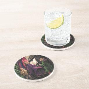 Posavasos De Arenisca Navidades cantando a lo largo