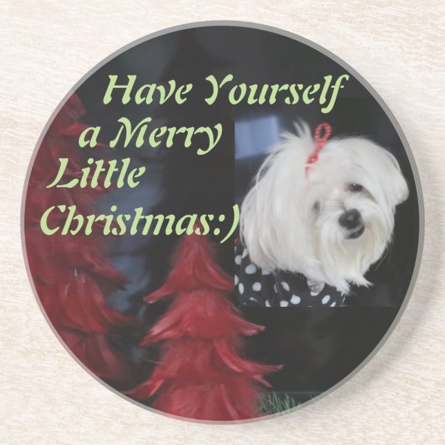 Posavasos De Arenisca Navidades de Malta (Frente)