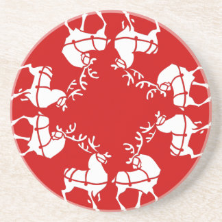 Posavasos De Arenisca Navidades de Reproductores de Personalizado de Re