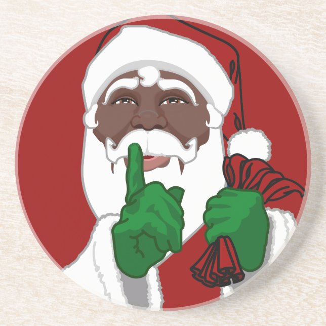 Posavasos De Arenisca Navidades de Santa Cláusula de Santa Clara (Frente)