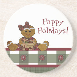 Posavasos De Arenisca Navidades del país Sandstone Coaster