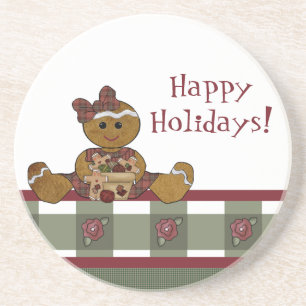 Posavasos De Arenisca Navidades del país Sandstone Coaster