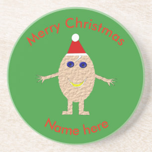 Posavasos De Arenisca Navidades divertidos Egg Coasters