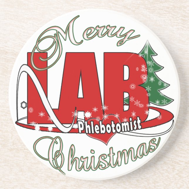 POSAVASOS DE ARENISCA NAVIDADES FLEBOTOMISTAS DE LAB (Frente)