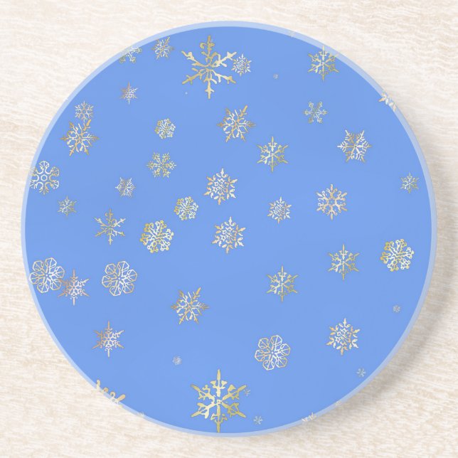 POSAVASOS DE ARENISCA NAVIDADES SNOWFLAKES (Frente)