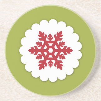 Posavasos De Arenisca Navidades Snowflakes Coaster