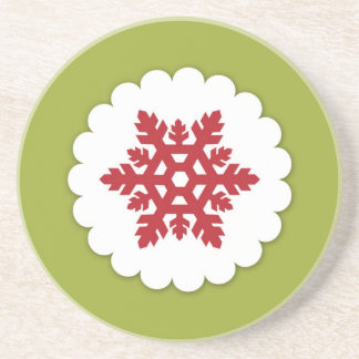 Posavasos De Arenisca Navidades Snowflakes Coaster
