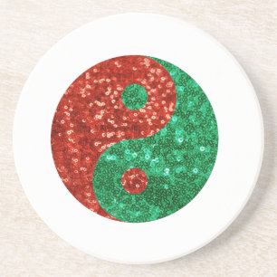 Posavasos De Arenisca navidades yin yang