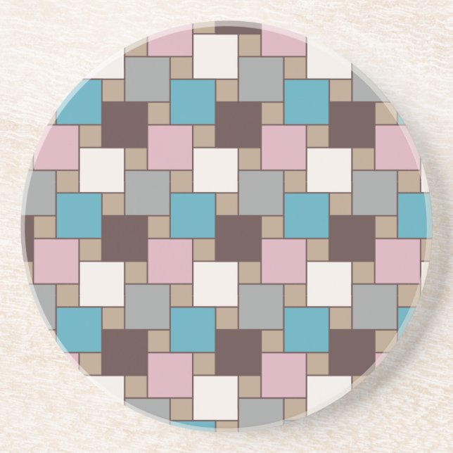 Posavasos De Arenisca Néctar rosa elegante (Frente)