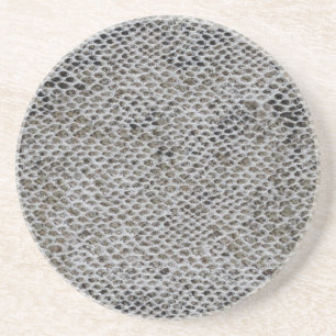 Posavasos De Arenisca Negro y piel de serpiente de Brown