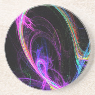 Posavasos De Arenisca Neon Rainbow enredado