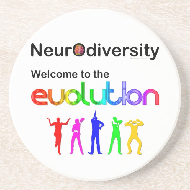 Posavasos De Arenisca Neurodiversidad Bienvenidos a la evolución (Frente)