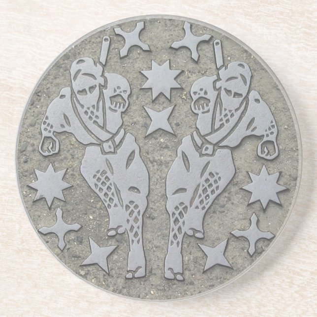 Posavasos De Arenisca Ninja Manhole (Frente)