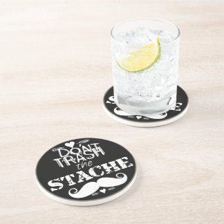 Posavasos De Arenisca No destrocen el bigote de bigote retro hipster
