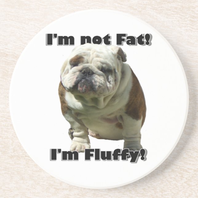 Posavasos De Arenisca No soy bulldog gordo (Frente)