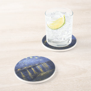 Posavasos De Arenisca Noche estrellada de van Gogh